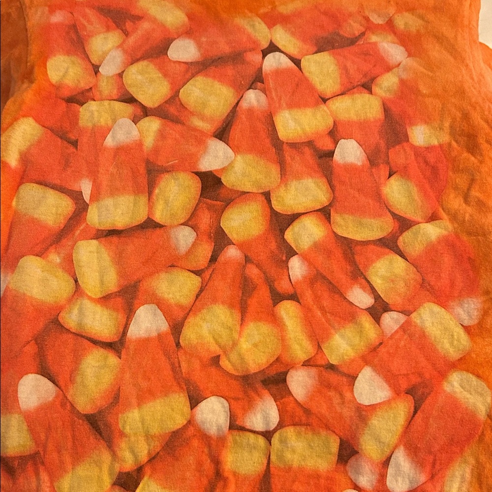 Halloween Costume Candy Corn All Over Print Tie Dye T-Shirt Size Small Halloween - Picture 3 of 5